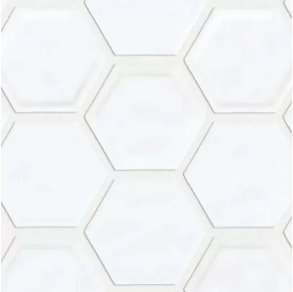 White Hexagon - ceramic tile